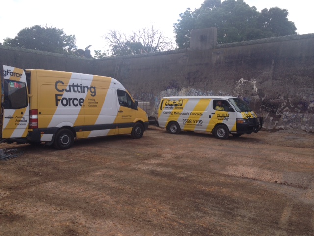 Ace getting in place to being wall removal at Booran Road Reserve